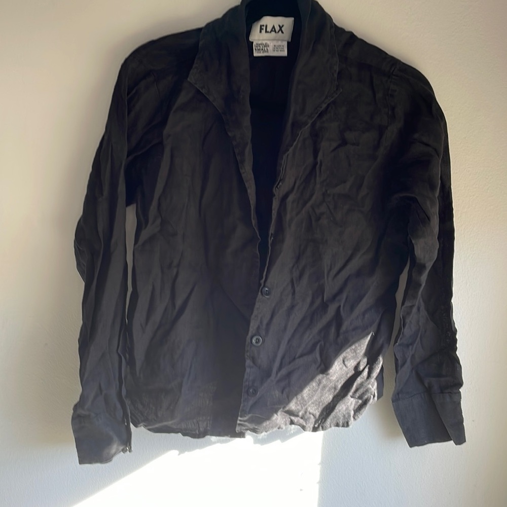FLAX shirt/jacket, 100% linen, black,
